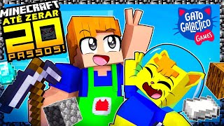 MINECRAFT ATÉ ZERAR EM 20 PASSOS ! (NOVA SÉRIE) #1