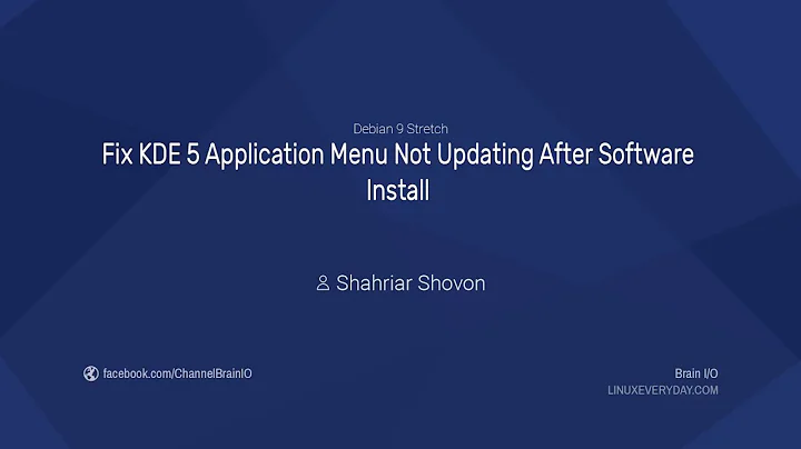 Fix KDE 5 Application Menu Not Updating After Software Install