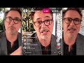 "He's Not Guilty" Robert Downey Jr. DEFENDS Johnny Depp (IG LIVE)