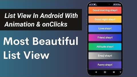 List view design in android studio | how to create listview in android studio | list view tutorial