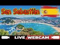 San sebastian panorama webcamspains coastal playa  city viewsbasque countrymonte igueldo