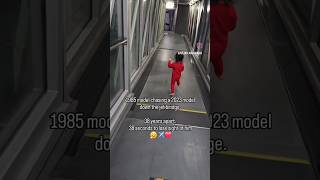1985 model chasing a 2023 model down the jet bridge 😮💨✈️❤️ #shorts #toddlers #love