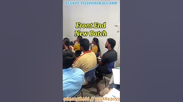 Our Front End Batch, Join & Became a Front end developer|Besant Technologies OMR #shorts #job #viral