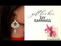 DIY earrings. Gift for her. Beads earrings making. Beading tutorial