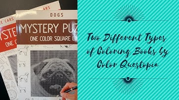 Flip Through of Two Different Kinds of Coloring Books by Color Questopia
