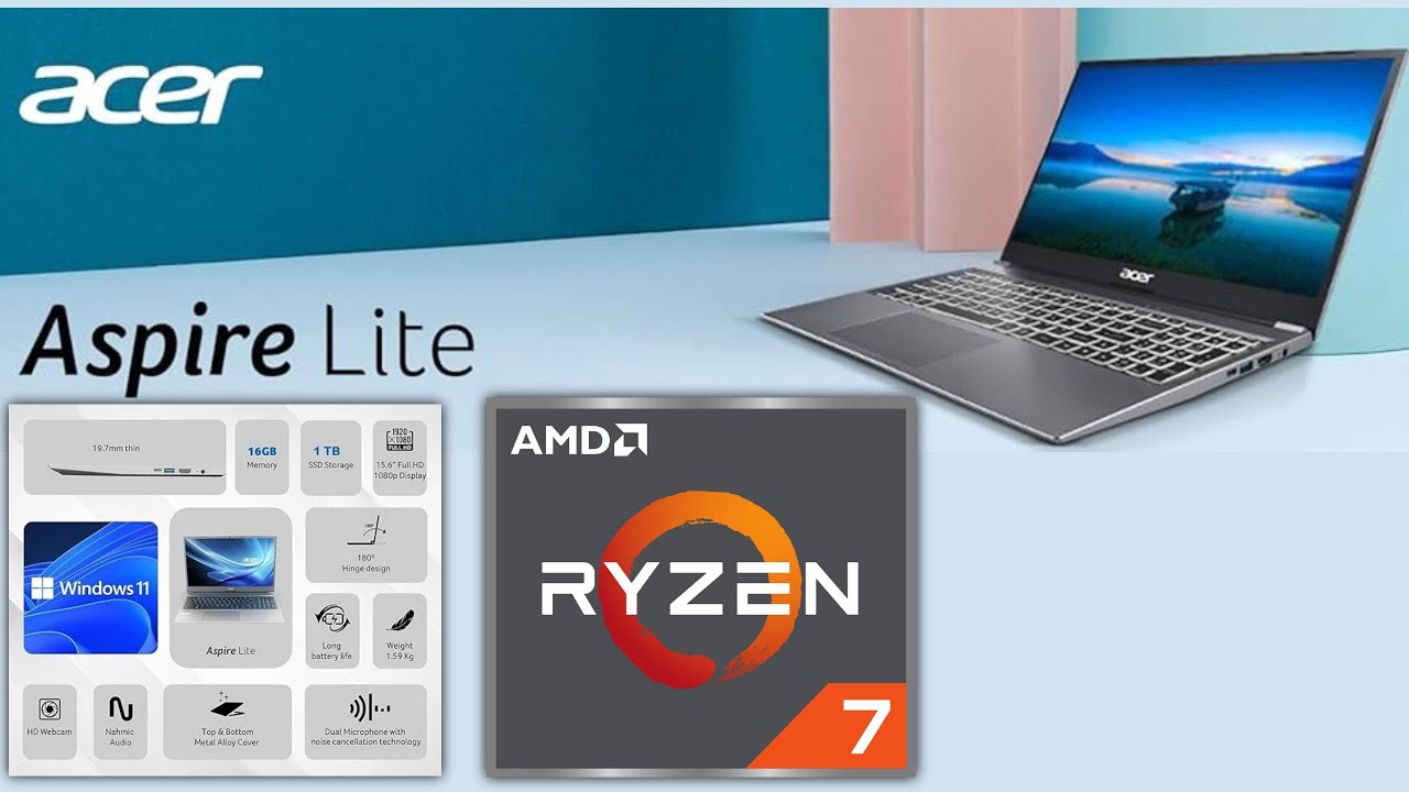 Acer Aspire Lite AMD Ryzen 7 Octa Core 5700U - (16 GB/512 GB SSD