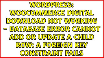 Woocommerce digital download not working - database error Cannot add