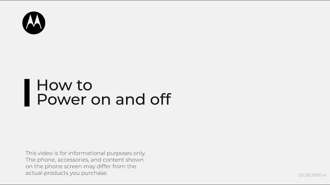 How to power on and off your Motorola phone YouTube