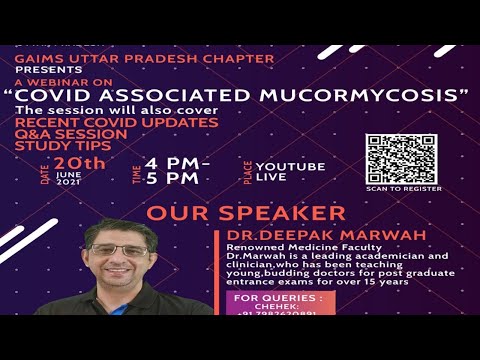 Covid Associated Mucormycosis ✨ by Dr. Deepak Marwah Sir