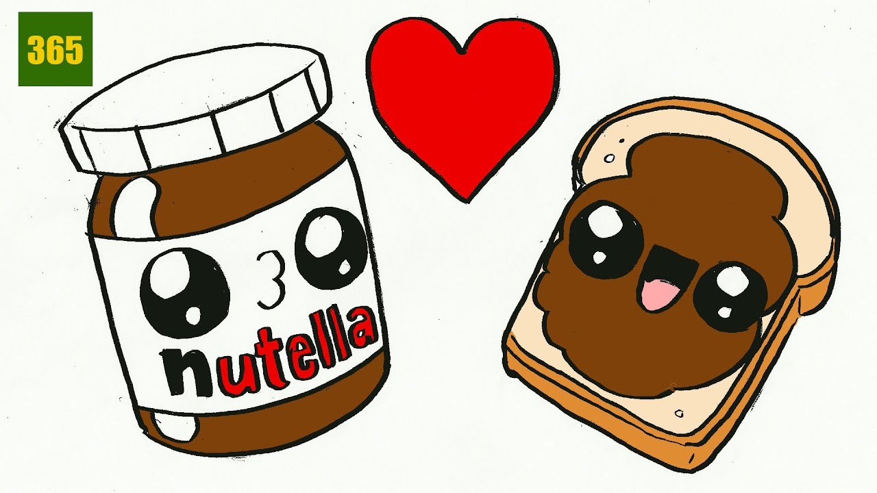 Comment Dessiner Nutella Et Du Pain Kawaii étape Par étape Dessins Kawaii Facile