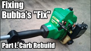 Weed Eater Featherlite Carburetor Rebuild #diy
