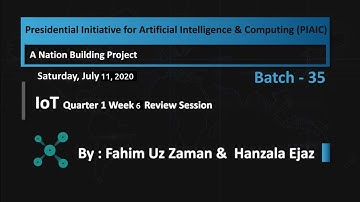 Batch 35 IOT Q1 Week 6 Review Session  by Fahim-Uz-Zaman on Saturday at 12:00 PM (PST)