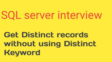 get Distinct records without using Distinct Keyword | Distinct Keyword