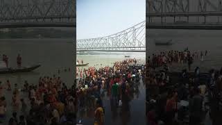 Mahalaya Ganga Snan At Howrah Bridge Ganaga Ghat Kolkata 14Th October 2023