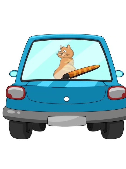 Cat 🐈 car wipers 😂#cartoon #animation #shorts #short #ytshorts