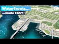 Use the NEW Cut-&amp; Fill-Roads to build Amazing Waterfronts extremely easy! | Cities Skylines 2