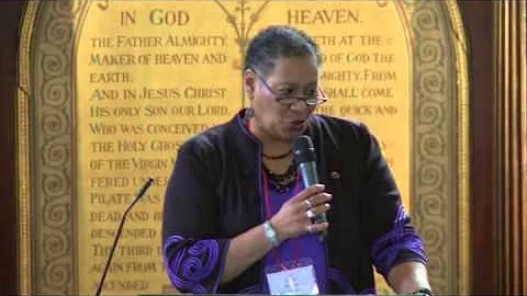 Bishop Teresa Snorton addresses the World Methodis...