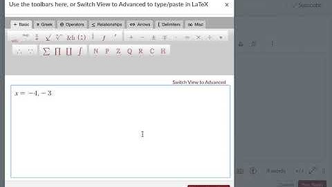 Canvas Basic Equation Editor