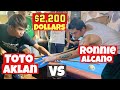 Money game p110000 pesos or 2200 dollars  2 time world pool champion ronnie alcano vs toto aklan