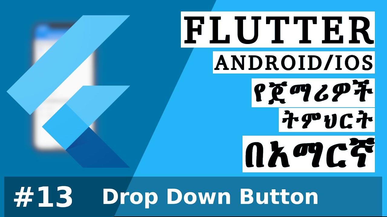 13. Flutter Andoird/ios beginner app development in Amharic - Drop Down ...