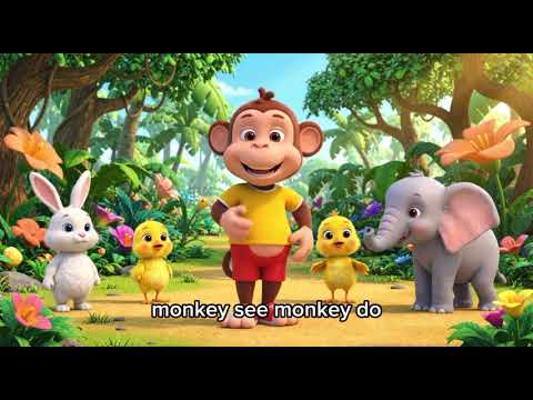 🐒 Monkey See, Monkey Do! 🙈 | Fun Nursery Rhyme \u0026 Dance Song for Kids | BoboBeats