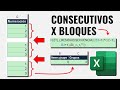 Cómo Crear Consecutivos por Bloques separados por celdas en blanco en Excel