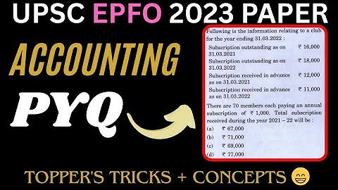 PYQs | UPSC EPFO 2020 | ACCOUNTING PYQs For UPSC EPFO 2025 | COMPLETE CONCEPT CLARITY✅ #upscepfo2025