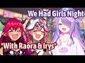 Biboo,Raora And Irys Spend Girls Night Together And Eat Raora's Pasta【Hololive EN】