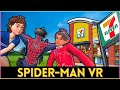 Spiderman vr takes his kids to 711