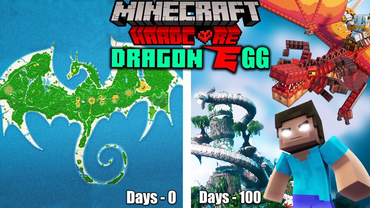 ⁣Survive 100 Days The Dragon Egg Minecraft Hardcore (हिंदी)