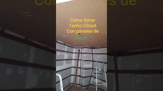 Forrar techo Closet con panel de roble #carpinteria #carpentry #carpintaria