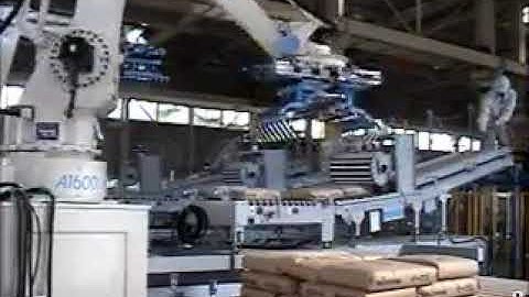 Robot Palletizer cement bags 1600 per hour