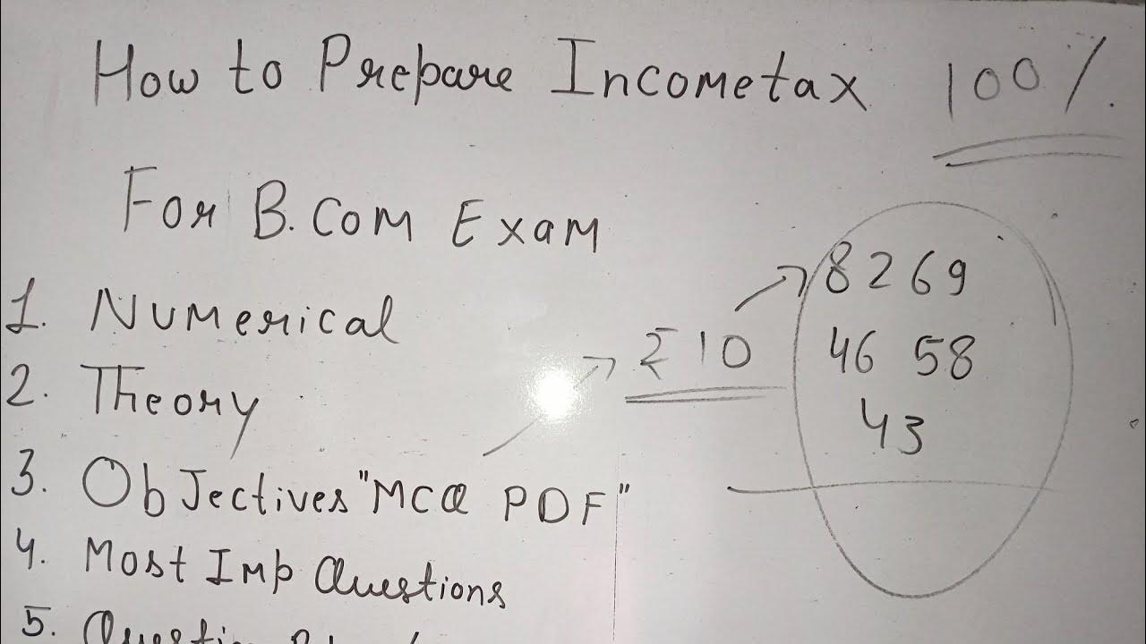 How to prepare tax for exam, tax Important Questions
