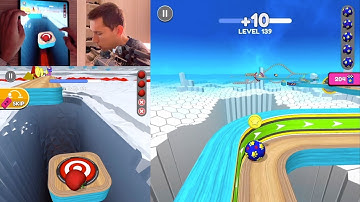 Going Balls 131-140 Levels Walkthrough on iPad Pro - Mobile Game for Android / iOS