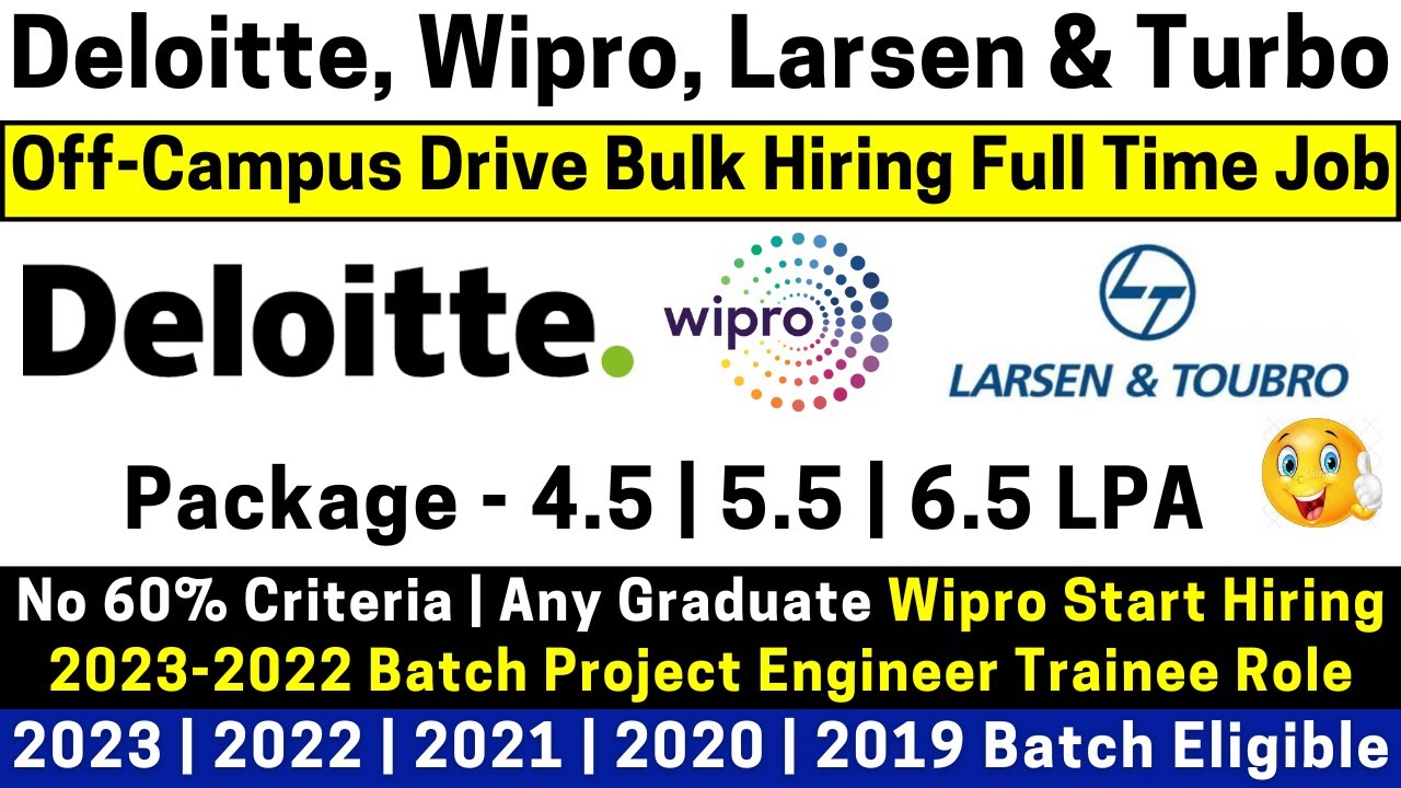 Wipro Off Campus Drive 2023-2022 Batch As Project Engineer Trainee Role ...