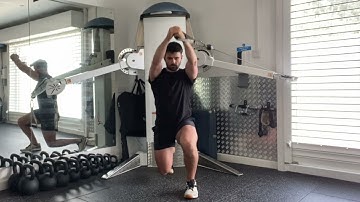 Split Squat ISO Anti Rotation Press And Overhead Lift
