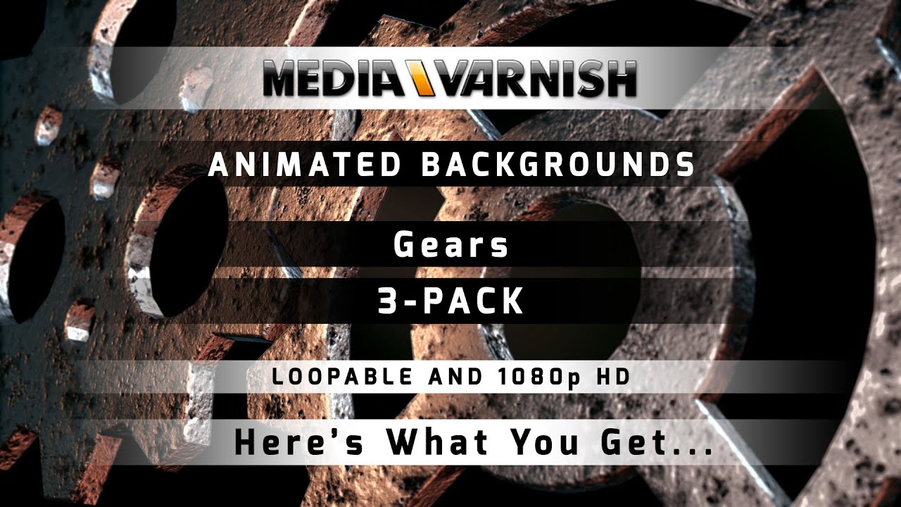 Gears Loopable Gears • 3-PACK • Loopable Animated Backgrounds - YouTube