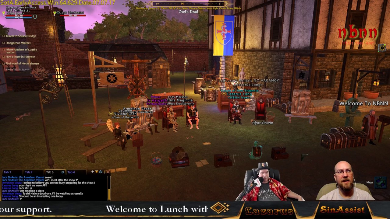 Lunch with Jack and Laz in @ShroudofAvatar by @Portalarium 