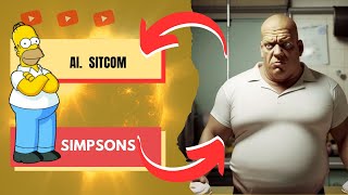 The Simpson's as an 80's Sitcom - simpsons - midjourney 80s sitcom The Simpsons, but in real life