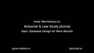 2026-08-14 | Database Design for Mere Mortals