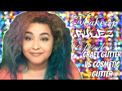 Craft Glitter vs Cosmetic Glitter Makeup Rulez: Ep 5 (NoBlandMakeup)