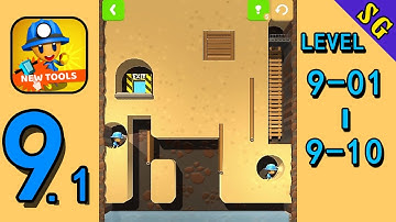 Mine Rescue!  - Gameplay Walkthrough (Level 9-1 - 9-10) | Snack Game
