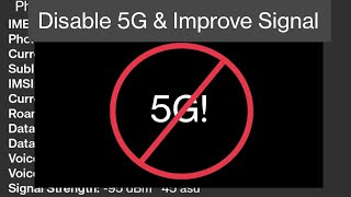 5G! Problem? How to Disable 5G For Better Performance