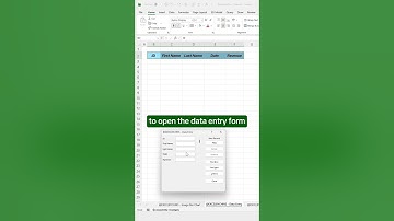 How to use the data entry form in Excel! #excel #spreadsheet #exceltips