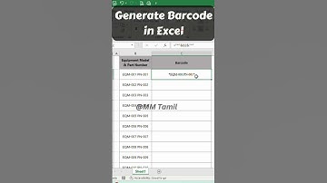 Generate Barcode in excel 💁‍♀️ #msoffice #exceltips #exceltricks #exceltutorial #shorts #shortvideo
