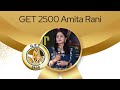 Success talk with get 2500 anita rani