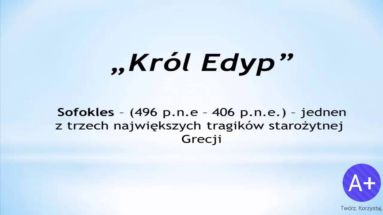 Krol Edyp Sprawdzian Z Lektury Z Odpowiedziami