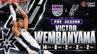 Victor Wembanyama - 14 Points, 8 Rebounds, 2 Assists vs Kings - 2026-27 Preseason