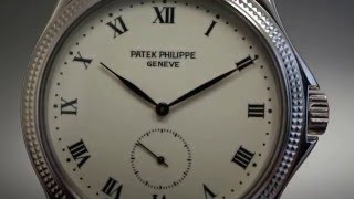 Patek Philippe Calatrava Enamel Dial Clous de Paris 18k White Gold 5115G Watch