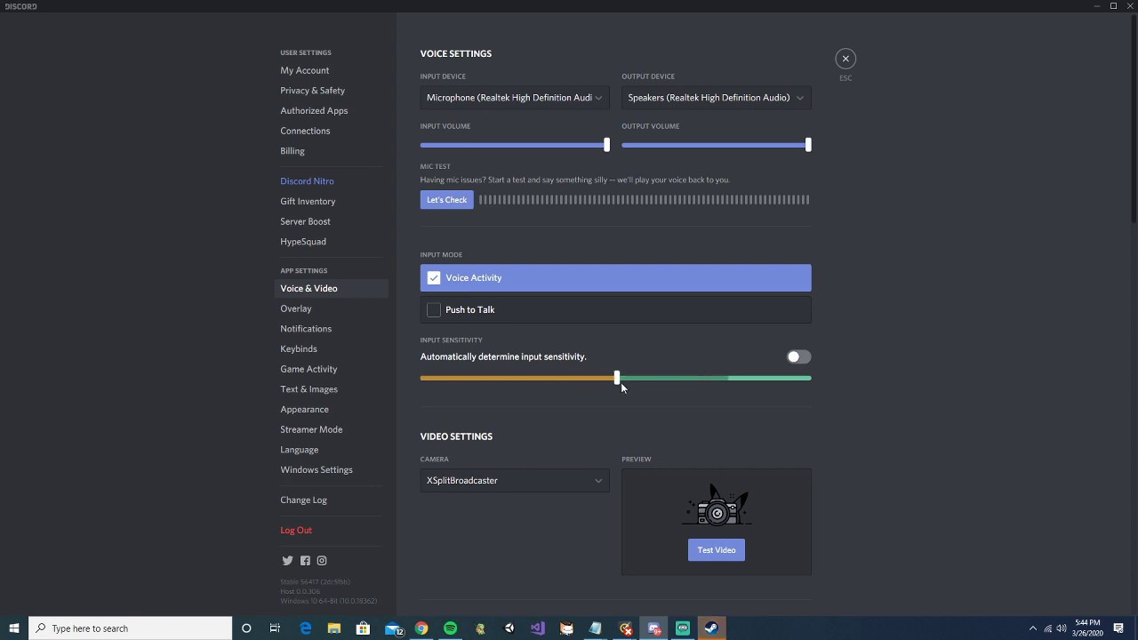 discord playing desktop audio